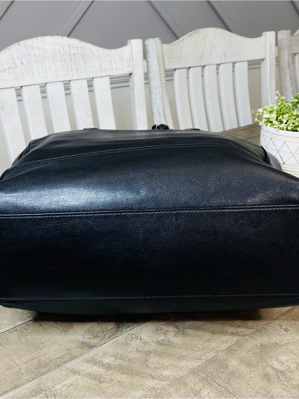 Coach Legacy Tanner Tote Black Glove Tanned Leather Tassel Bag 19924 - Picture 8 of 11